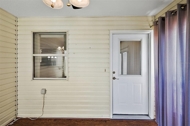 view of doorway to property