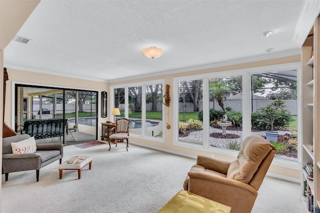 sunroom / solarium featuring visible vents