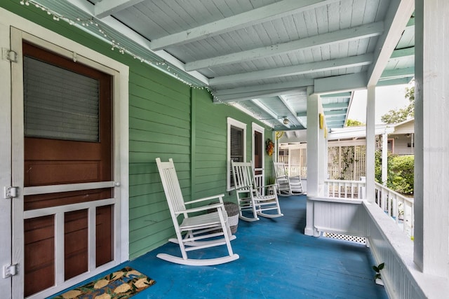 view of patio / terrace featuring covered porch