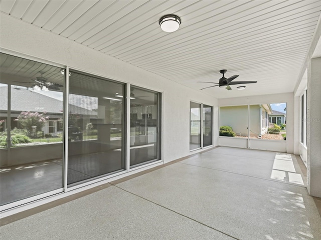 view of patio / terrace with ceiling fan