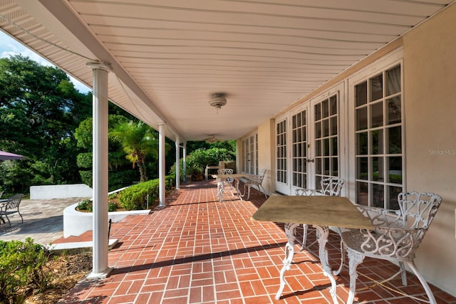 view of patio with french doors