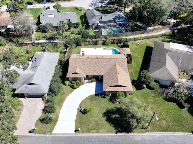 birds eye view of property featuring a residential view