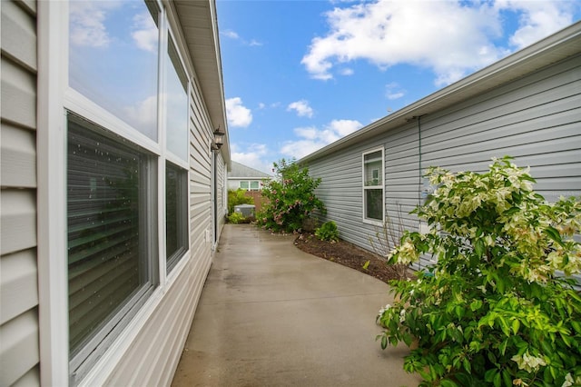 view of home's exterior with a patio area