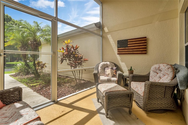 view of sunroom