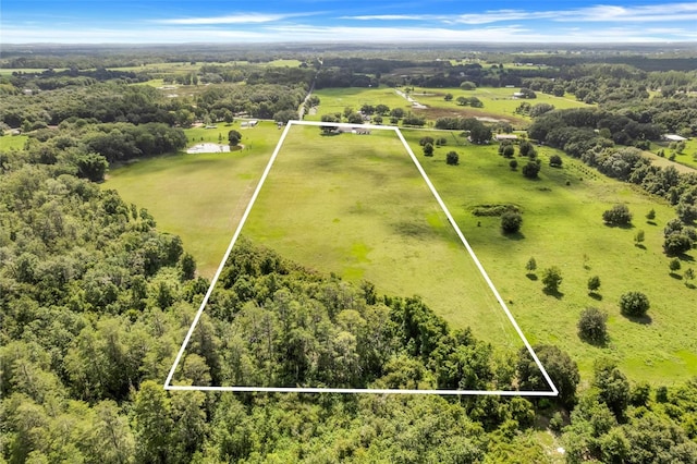 bird's eye view featuring a rural view