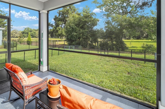 view of sunroom / solarium