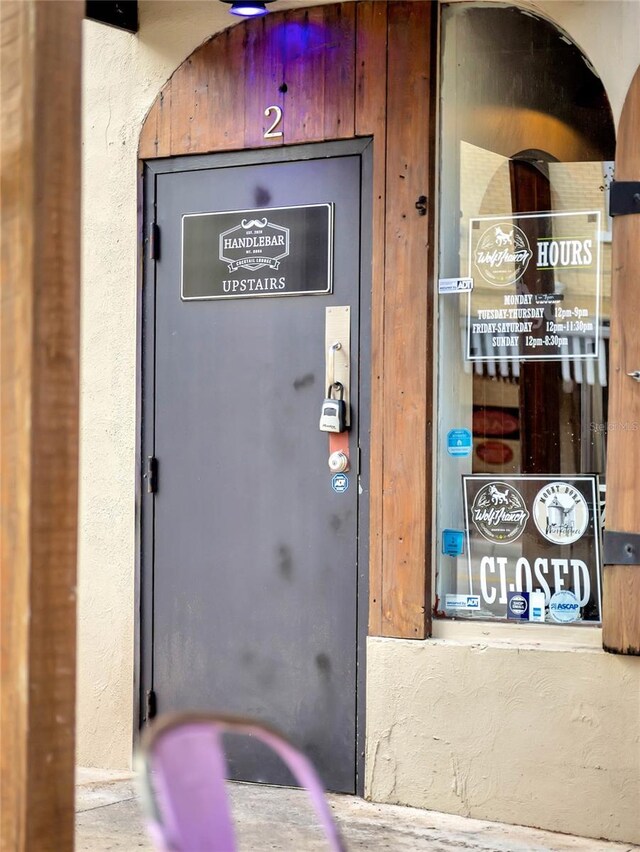 view of doorway to property