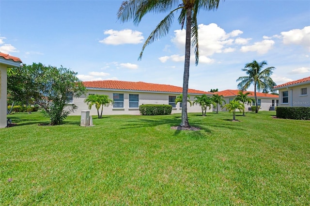 exterior space with a front lawn