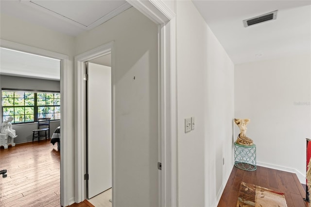 hall featuring hardwood / wood-style flooring