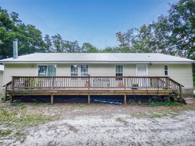 view of front of house featuring a deck