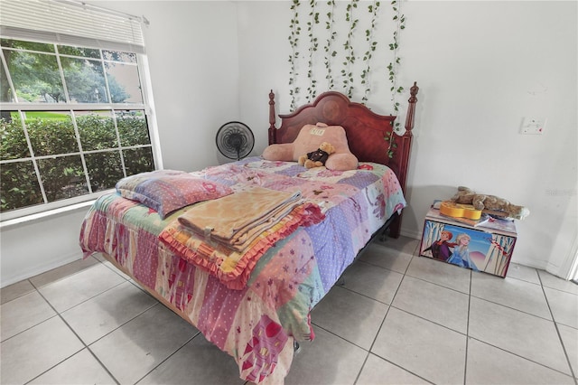 view of tiled bedroom