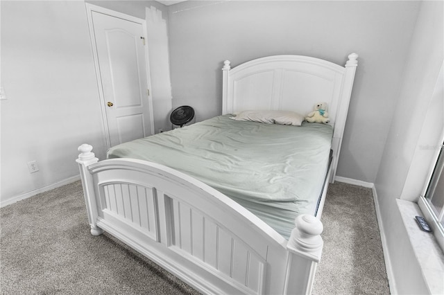 view of carpeted bedroom