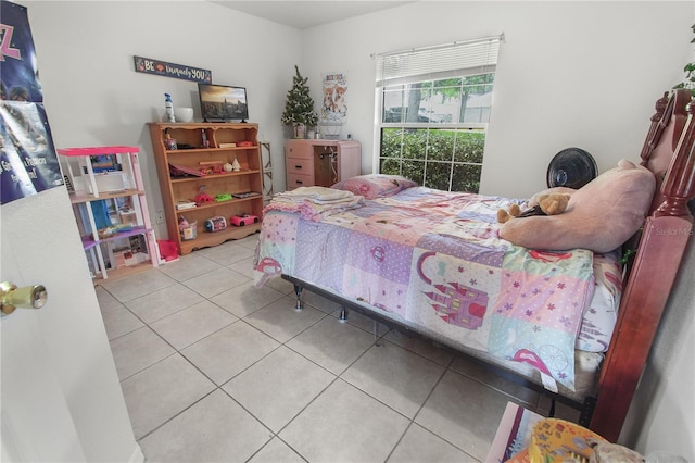 view of tiled bedroom