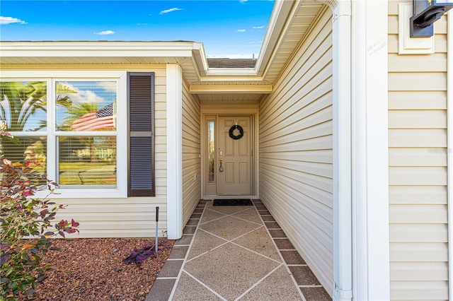 view of doorway to property