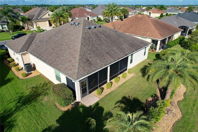 bird's eye view with a residential view