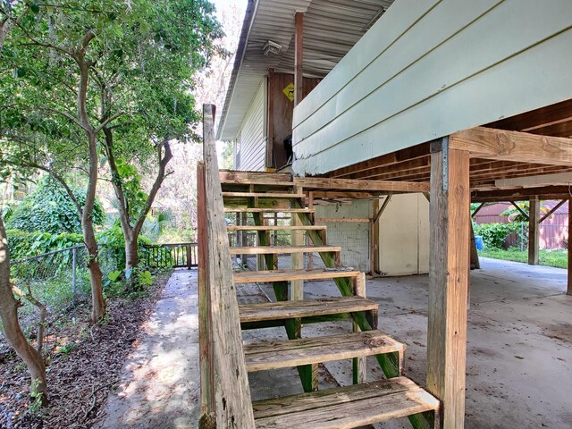 view of stairway