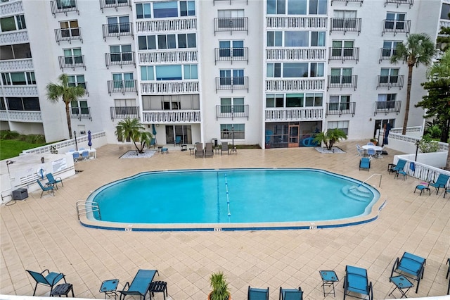 view of pool with a patio