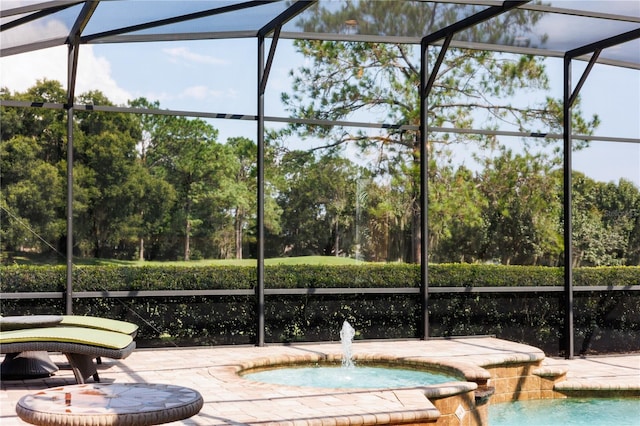 view of sunroom