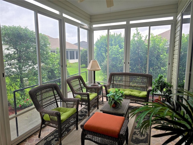 view of sunroom