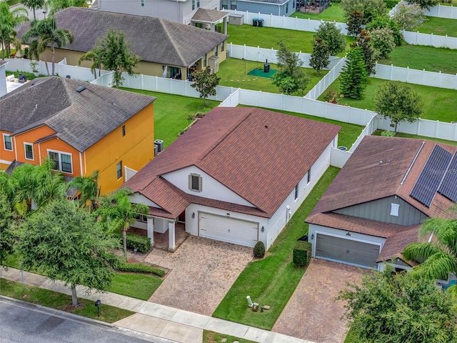 birds eye view of property featuring a residential view