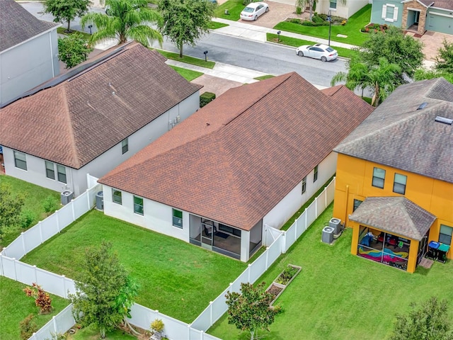 aerial view with a residential view