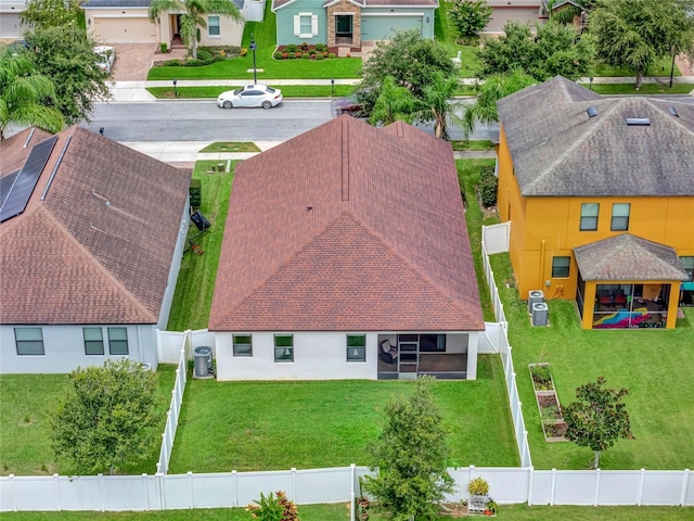 drone / aerial view featuring a residential view