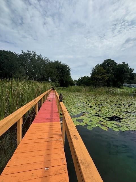 view of dock area