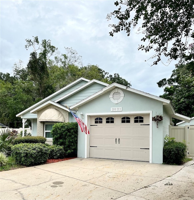 ranch-style house with a garage