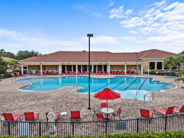 view of pool with a patio