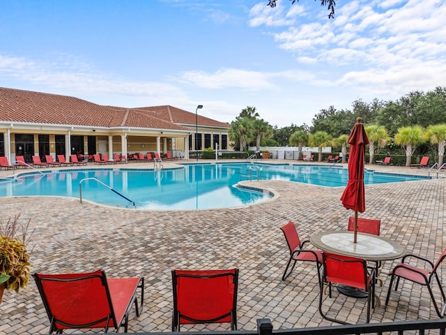 view of pool with a patio