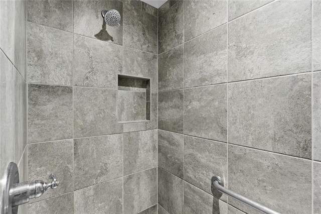 details with tiled shower