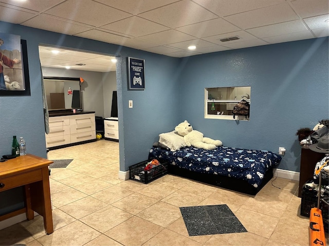 2524 Good Homes Rd, Orlando, FL 32818 - tiled bedroom with a drop ceiling and baseboards