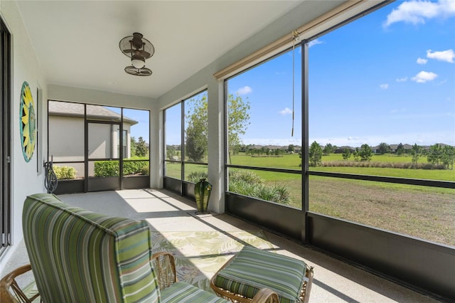 view of sunroom / solarium