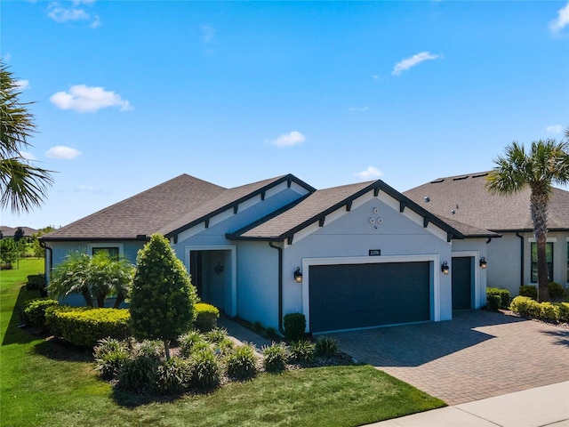 view of front of home with a front yard