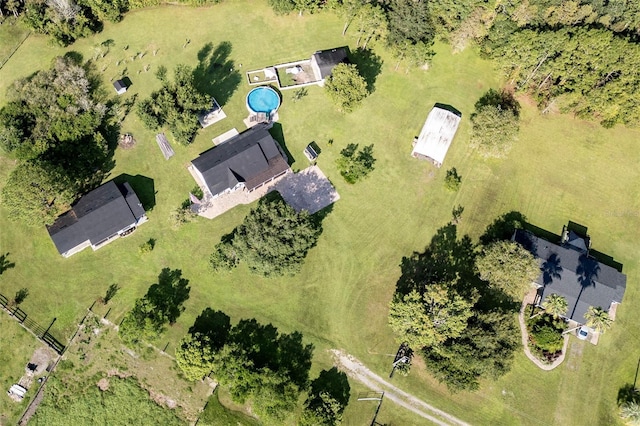 bird's eye view featuring a rural view