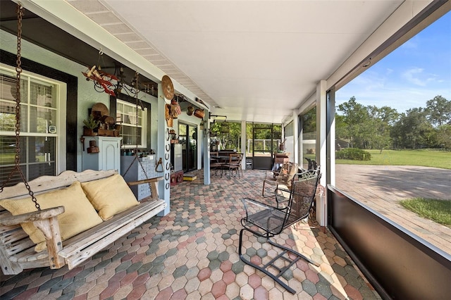 view of sunroom / solarium