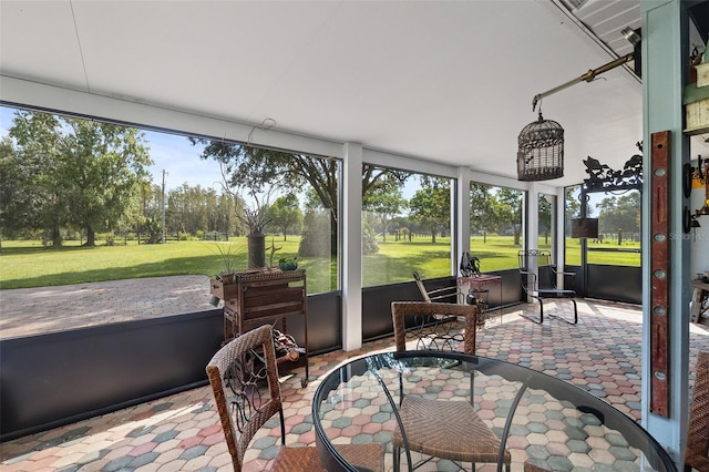 view of sunroom / solarium