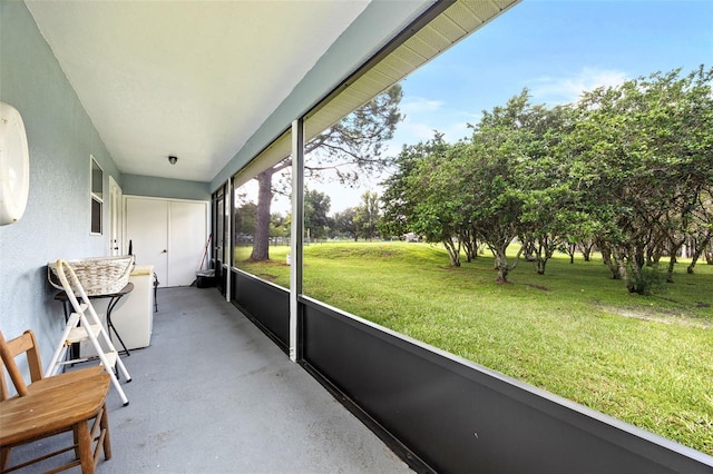 view of sunroom