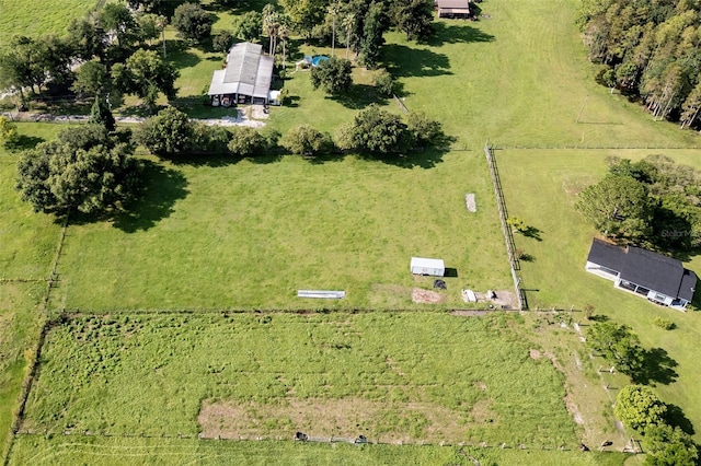 bird's eye view featuring a rural view