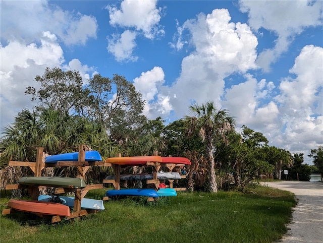 view of playground featuring a yard