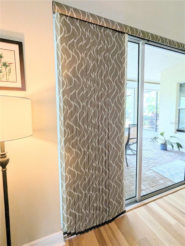 interior space featuring hardwood / wood-style flooring