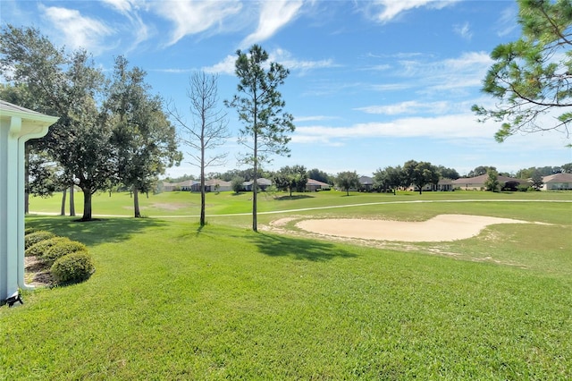 view of property's community featuring a yard