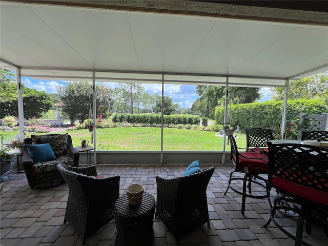 view of sunroom