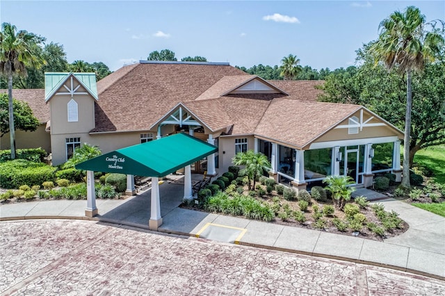 exterior space featuring a gazebo