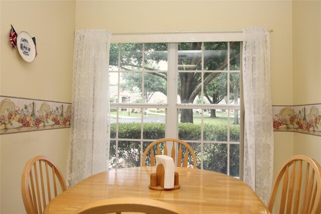 view of dining space