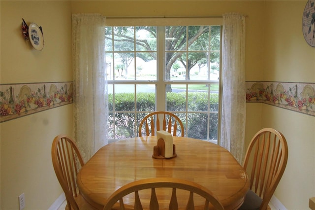 view of dining space