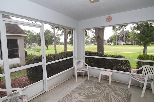 view of sunroom