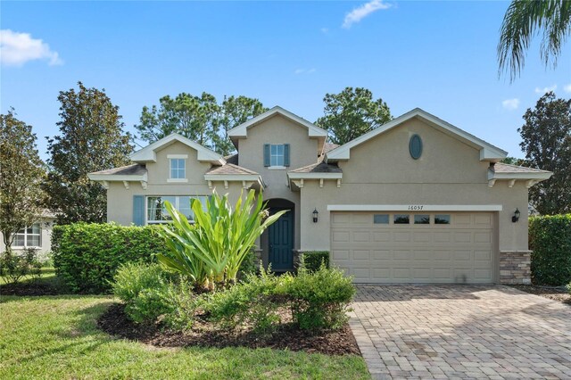 view of front of house featuring a garage