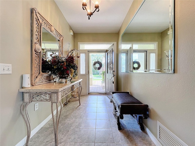 view of tiled entryway