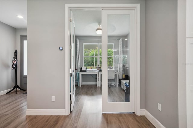 interior space featuring light hardwood / wood-style flooring